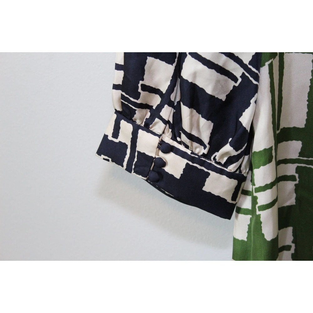 ✨2/$20 Anthropologie Maeve 100% Silk Abstract Shift Dress 4 Resort Vacation Mod - Picture 8 of 12